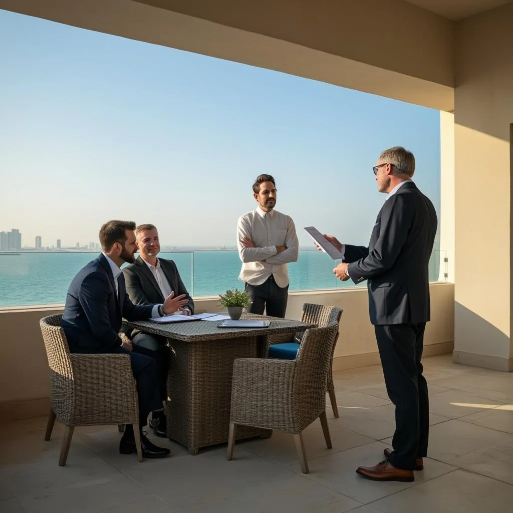 Kundemøte på Palm Jumeirah
